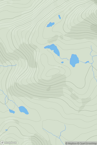 Thumbnail image for Meall na Caillich [Applecross to Achnasheen] showing contour plot for surrounding peak